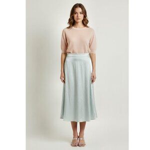Sies Marjan - Ruched Effect Midi Skirt, Sky Blu, Womens Size 10